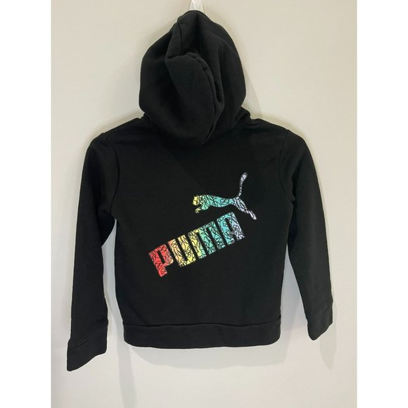PUMA Rainbow Zip Up Jacket with Hood, Size S (7) Kids - Picture 3 of 3